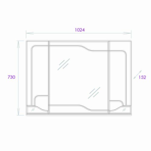 Зеркало-шкаф Onika Веронэлла 210506 100х70 подвесной цвет белый - фото 3