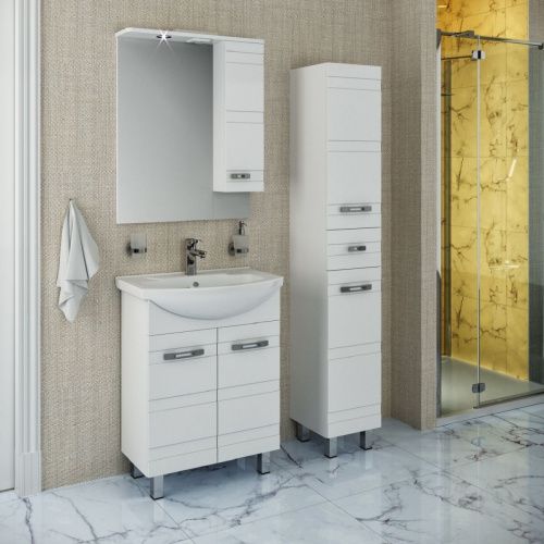 Тумба под раковину Runo Турин УТ000002093 60х30 напольная цвет белый - фото 3