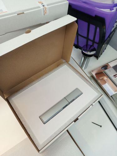 Клавиша смыва механическая KK POL Vitrum Grande V1 SPP/126/0/K цвет белый/хром - фото 2