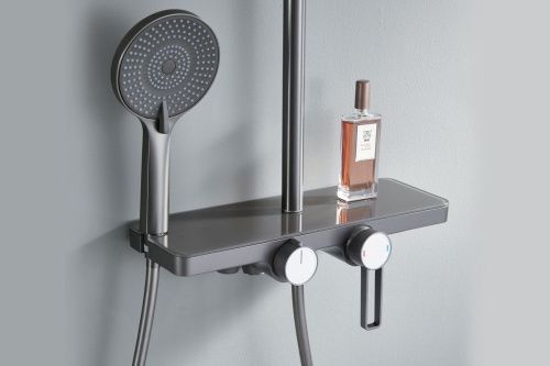 Душевая стойка Royal Bath RB83123Q настенная цвет черный - фото 4