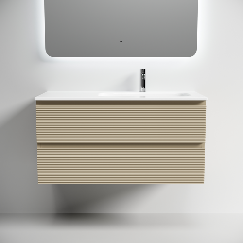 Тумба под раковину Sancos FOLK FL100RCP 100х40 подвесная цвет бежевый - фото 5