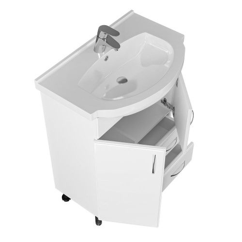 Тумба под раковину СанТа Элеганс 201103 60х30 напольная цвет белый - фото 2