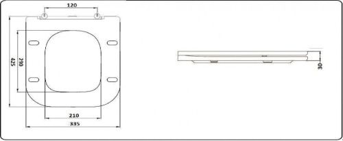 Унитаз напольный с бачком CeramaLux 1222A белый с сиденьем микролифт безободковый каскадный смыв - фото 5