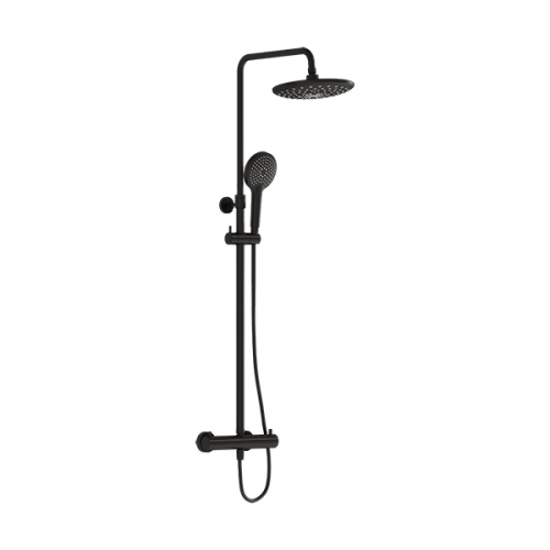 Душевая стойка Vitra Aquaheat A4720536EXP настенная цвет черный с термостатом