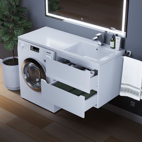 Тумба под раковину Uperwood Tanos 291020260 60х50 подвесная цвет белый - фото 5