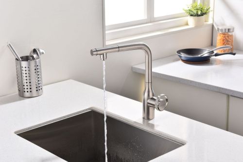 Смеситель для кухни Paulmark URBAN Ur213104-BS на мойку никель - фото 4