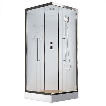 Душевая кабина Acquazzone Quoris 100E 100х100 квадратная с крышей ориентация универсальная