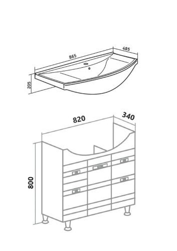 Тумба под раковину Runo Турин УТ000002095 80х30 напольная цвет белый - фото 4