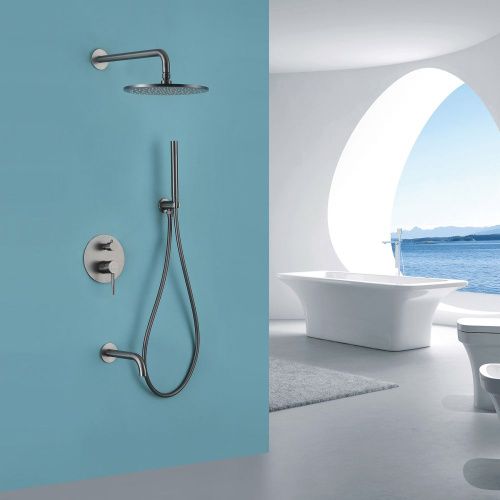 Душевая система Abber AF8117NG встраиваемая в стену цвет серый - фото 2