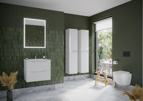 Тумба под раковину Sancos Norma 2.0 NR2.060W 60х50 подвесная цвет белый - фото 3