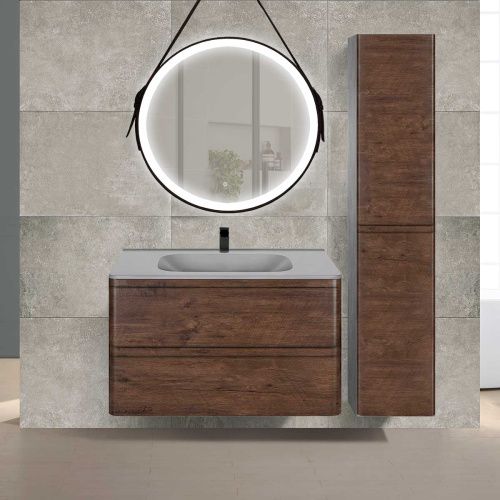 Тумба под раковину Vincea Vico VMC-2V800RW 80х50 подвесная цвет коричневый - фото 2