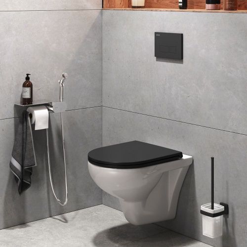 Унитаз подвесной Am.Pm Gem CK90H0203W белый с сиденьем микролифт безободковый каскадный смыв - фото 3