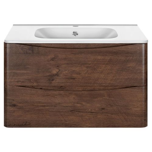 Тумба под раковину Vincea Paola VMC-2P800RW 80х50 подвесная цвет коричневый - фото 5