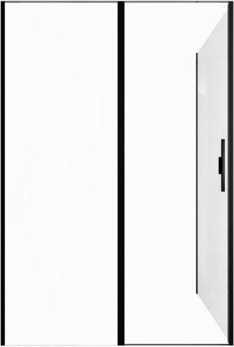 Душевой уголок Allen Brau Priority 3.31012.BBA + 3.31018.BBA 140х90 стекло прозрачное профиль черный без поддона - фото 4