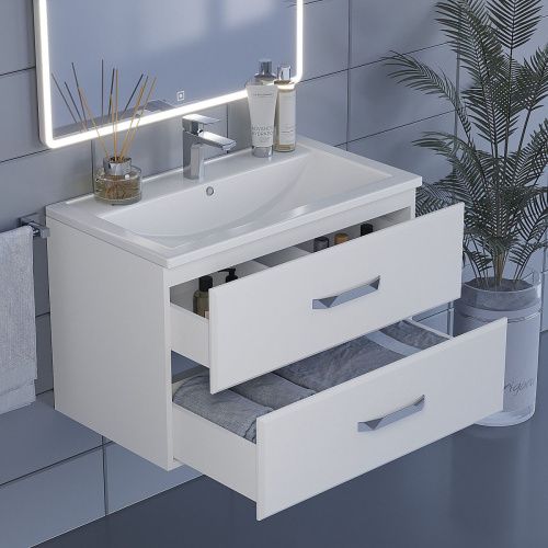 Тумба с раковиной Uperwood Foster 291020531 80х50 цвет белый - фото 4