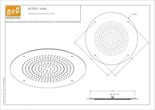 Верхний душ Graffio Kings KI014/CR хром - фото 2