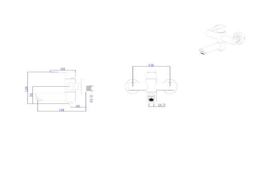 Смеситель для ванны Rush Santiago SUS1116-44 настенный сатин - фото 2