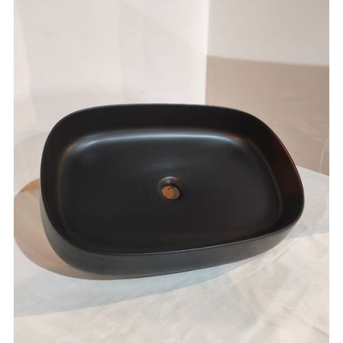 Раковина керамическая White Ceramic Jumper W070705 60х40 накладная цвет черный