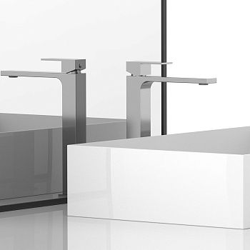 Смеситель для раковины Vincea Cube VBF-1C02CH на столешницу хром