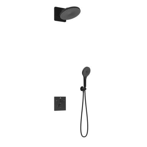 Душевая система Vincea Inspire VSFW-3I21MT5MB встраиваемая в стену цвет черный с термостатом - фото 2