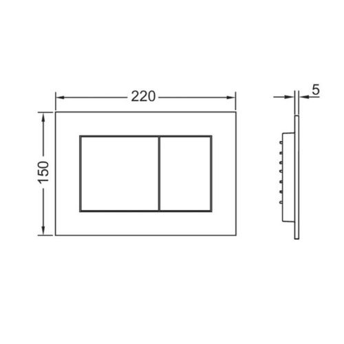 Клавиша смыва механическая Tece TECEnow 9240419 цвет латунь - фото 2