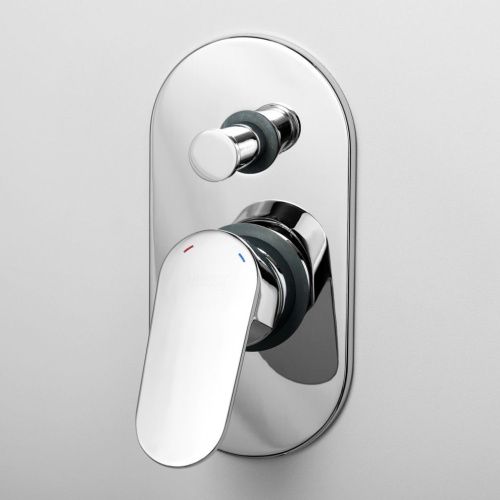 Смеситель для ванны и душа Wasserkraft Donau 5300 5361 встраиваемый в стену хром - фото 2