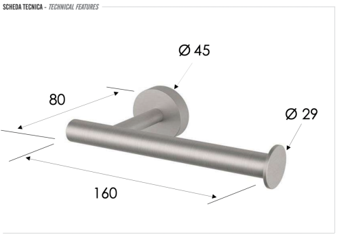 Бумагодержатель Remer INOX Accessories SSXI61 - фото 2