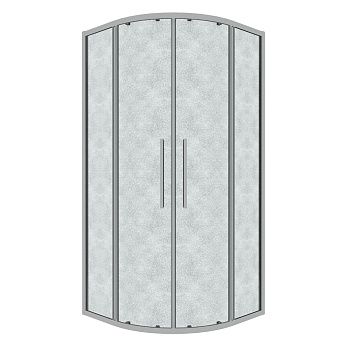 Душевой уголок Grossman Cosmo 301.K33.02.8080.10.02 80х80 стекло текстурное профиль хром без поддона