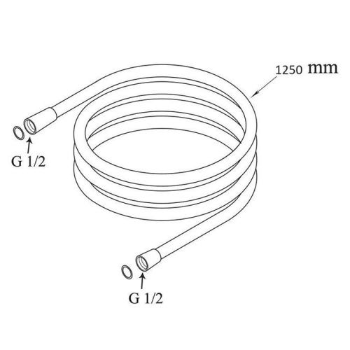 Душевой шланг Duravit Showers UV0610006010 (новый арт. UV0610006C10) хром - фото 2