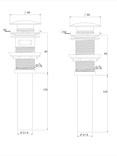 Донный клапан для раковины WeltWasser WW SK 10000003731 белый - фото 2