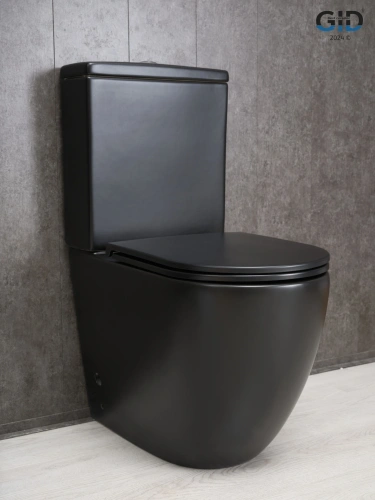 Унитаз напольный с бачком Gid Convexo Tn2188Bm (62250Y) черный с сиденьем микролифт безободковый - фото 3