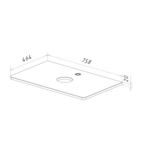 Столешница LeMark Olivia LM08OL80S 80х50 накладная - фото 3