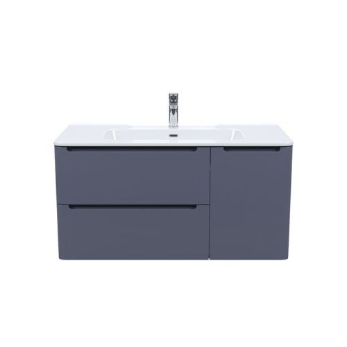 Тумба с раковиной Iddis Edifice EDI10D0i95K 100х50 подвесная цвет серый - фото 2