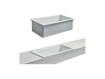 Раковина из сантехнического фаянса Simas Q600 bia 80х50 встраиваемая цвет белый