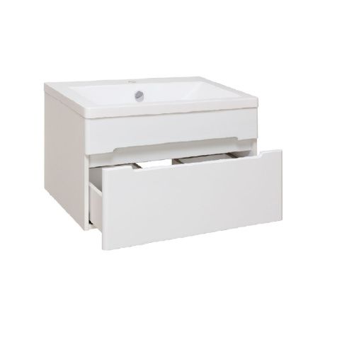 Тумба под раковину Runo Парма 00000001138 60х40 подвесная цвет белый - фото 2