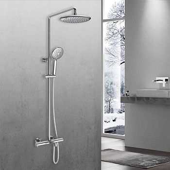 Душевая стойка Vincea Desire VSFS-1D1TCH настенная цвет хром с термостатом