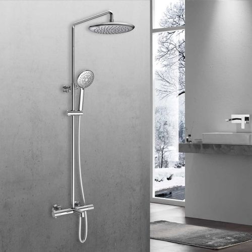 Душевая стойка Vincea Desire VSFS-1D1TCH настенная цвет хром с термостатом