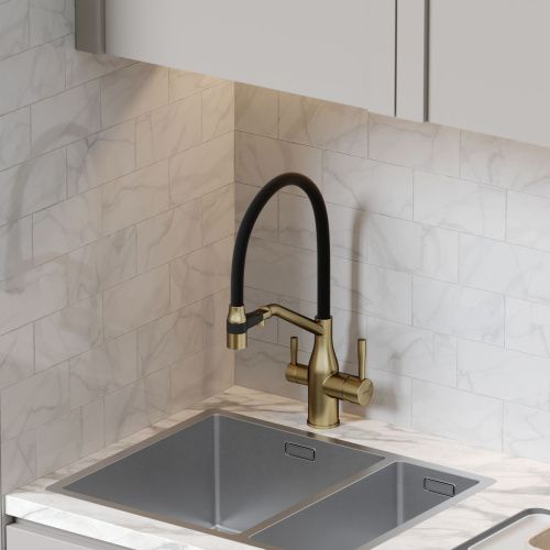 Смеситель для кухни Sancos Orta SC4008BG на мойку золото - фото 4