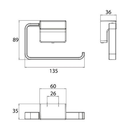 Бумагодержатель Emco Cue 3205 001 00