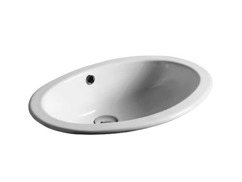 Раковина из сантехнического фаянса Simas S 50P bia 60х40 встраиваемая цвет белый