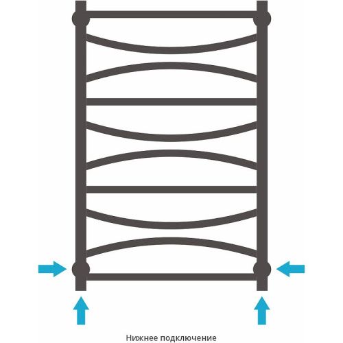 Полотенцесушитель водяной Сунержа Ажур 00-0255-8050 50х80 хром - фото 4