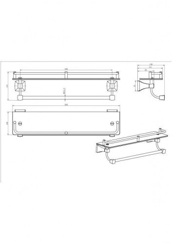 Полотенцедержатель CeramaLux DOMINO 95411 - фото 2