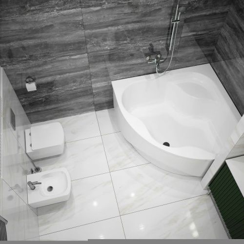 Ванна акриловая Lavinia Boho Aveo 37040150 150х150 встраиваемая четверть круга без каркаса - фото 3