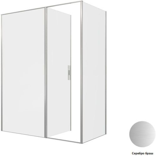 Душевой уголок Allen Brau Priority 3.31038.BA + 3.31041.BA 160х80 стекло прозрачное профиль серебро без поддона - фото 3