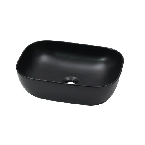 Раковина из сантехнического фарфора Melana 320328MB-805 50х30 накладная цвет черный без отверстий под смеситель - фото 3