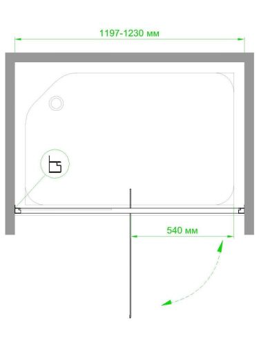 Душевая дверь Royal Bath HV RB120HV-C-CH 120х185 стекло рифленое профиль хром - фото 2