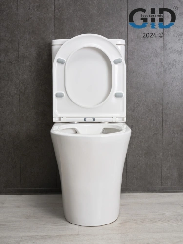 Унитаз напольный с бачком Gid Concavo Tn2124 (62244Y) белый с сиденьем микролифт безободковый - фото 5