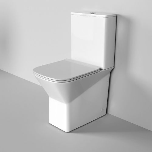 Унитаз напольный с бачком Grossman Cristal GR-4471S белый с сиденьем микролифт безободковый каскадный смыв - фото 2