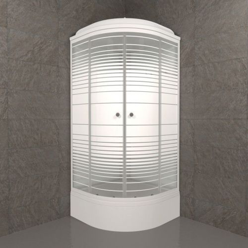 Душевая кабина Тритон Полосы Щ0000061848 90х90 четверть круга с крышей ориентация универсальная - фото 3