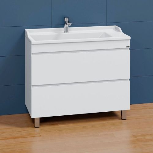 Тумба под раковину СанТа Марс 700298 100х50 напольная цвет белый - фото 2